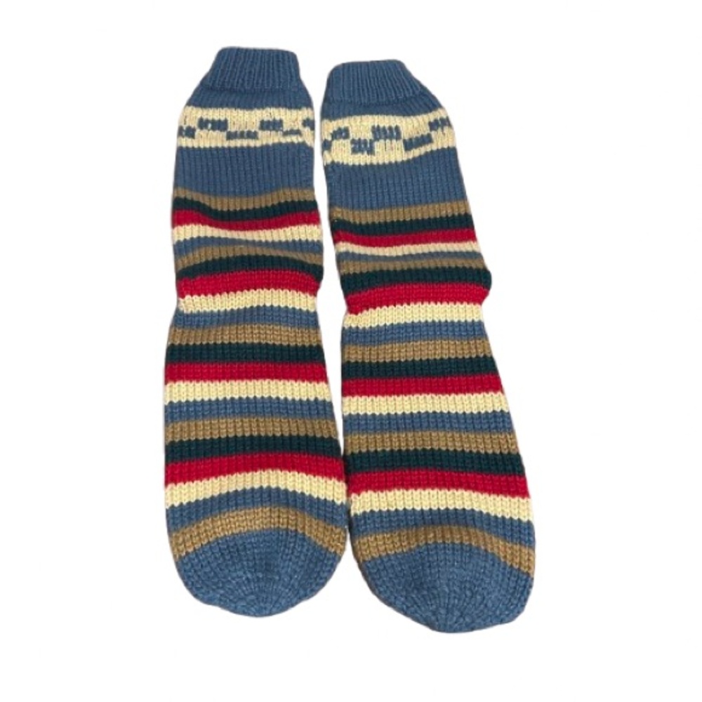 Andes Gifts Alpaca Slipper Socks Suede Sole Cabincore Nordic Ski Cozy Large
